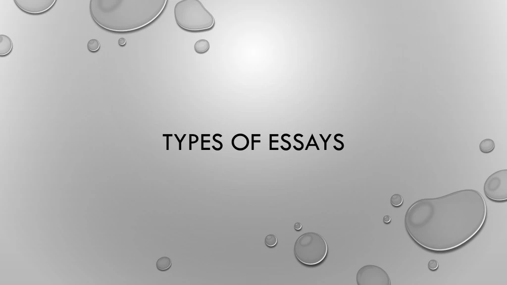 types of essays