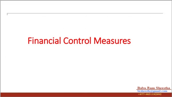 Financial Control Measures