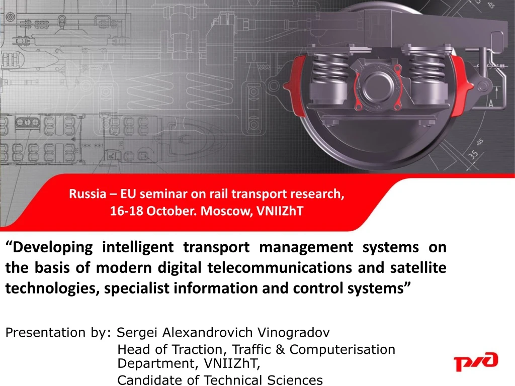 russia eu seminar on rail transport research 16 18 october moscow vniizht