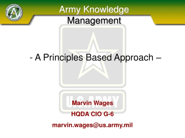 Army Knowledge Management