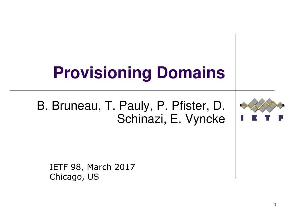 provisioning domains