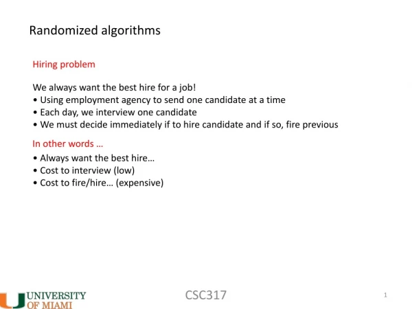 Randomized algorithms