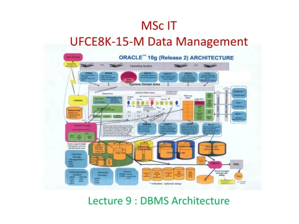 MSc IT UFCE8K-15-M Data Management