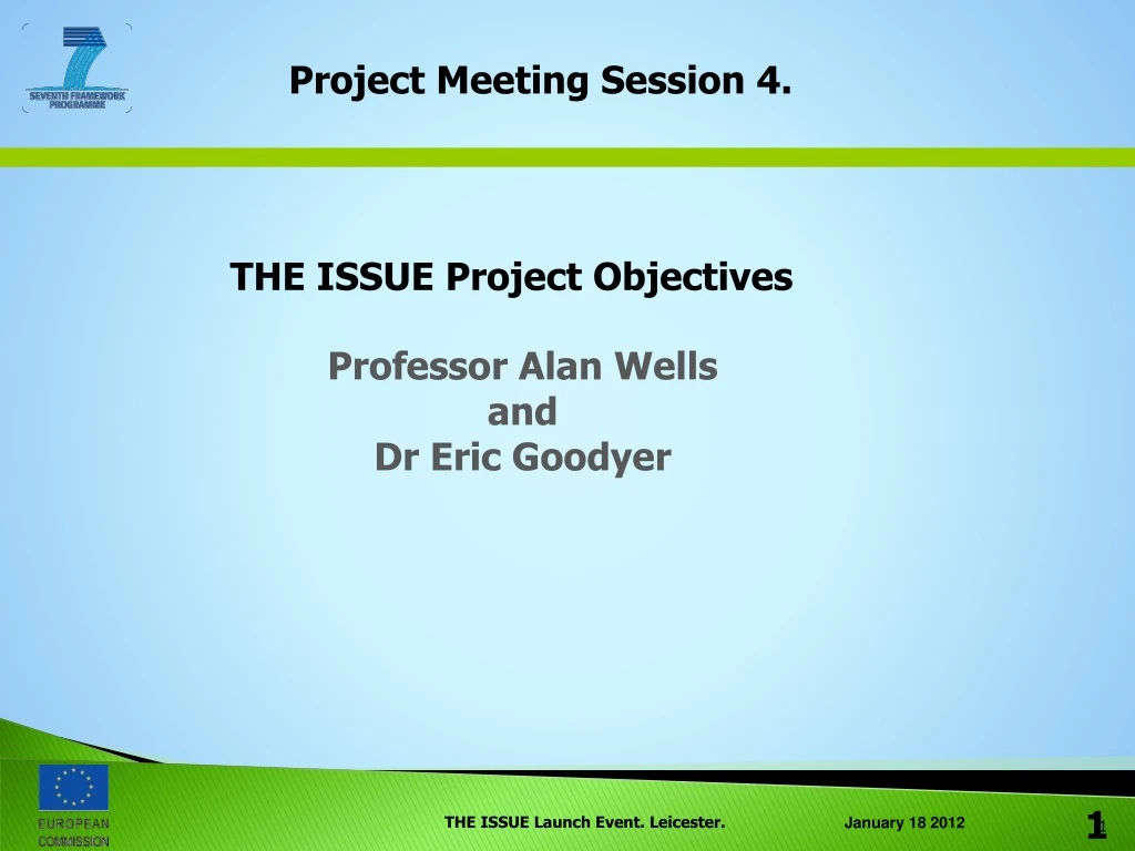project meeting session 4