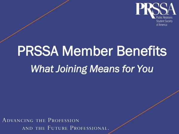 PRSSA Member Benefits What Joining Means for You