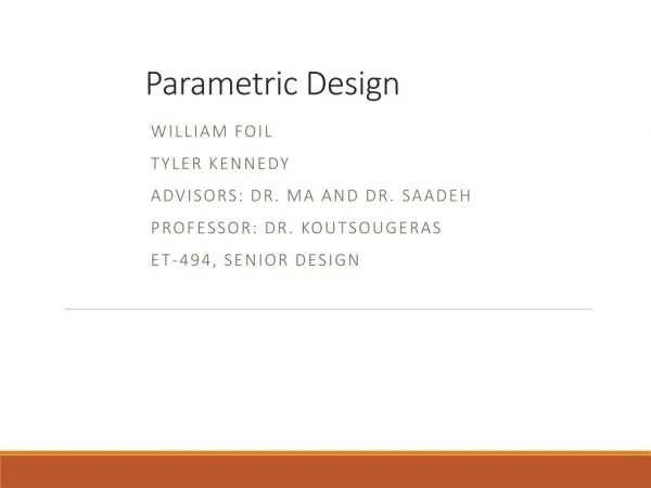 Parametric Design