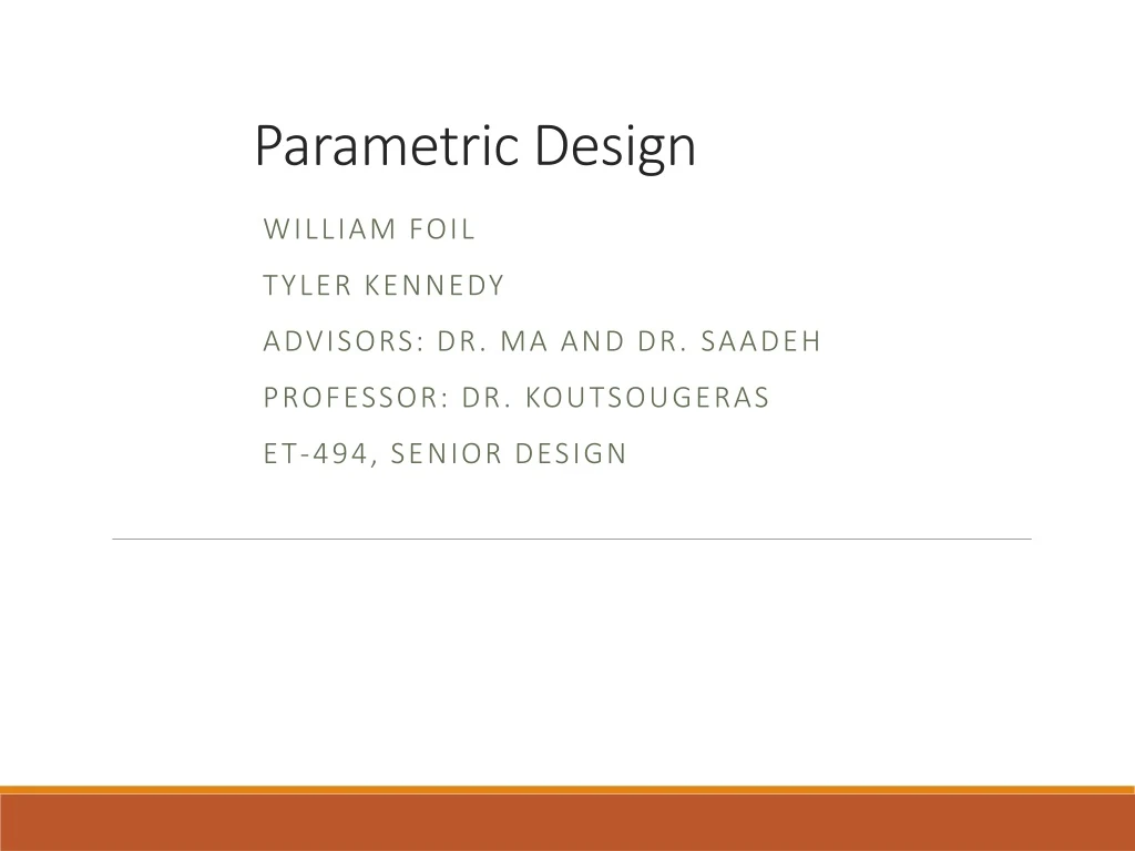 parametric design