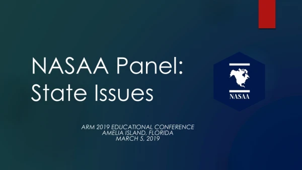 NASAA Panel: State Issues