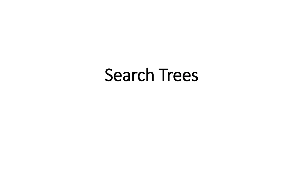 search trees