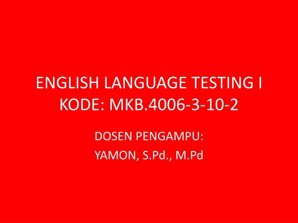 english language testing i kode mkb 4006 3 10 2