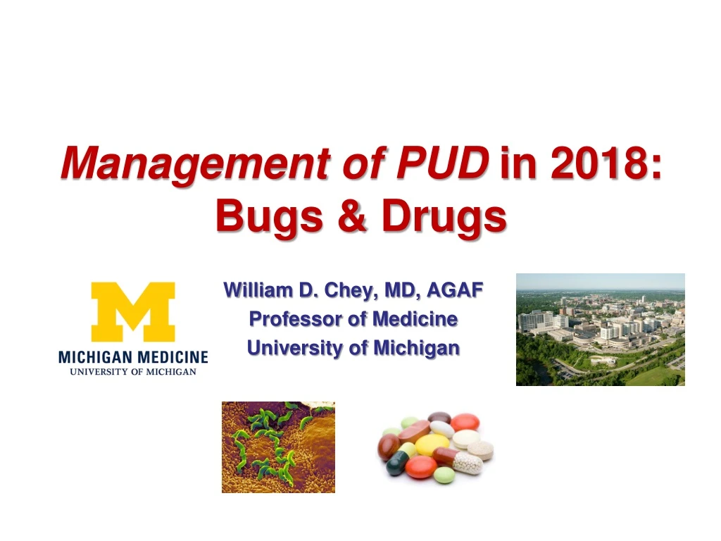 management of pud in 2018 bugs drugs