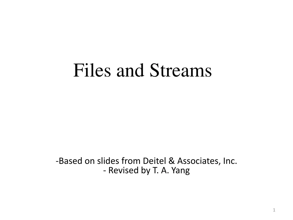 files and streams