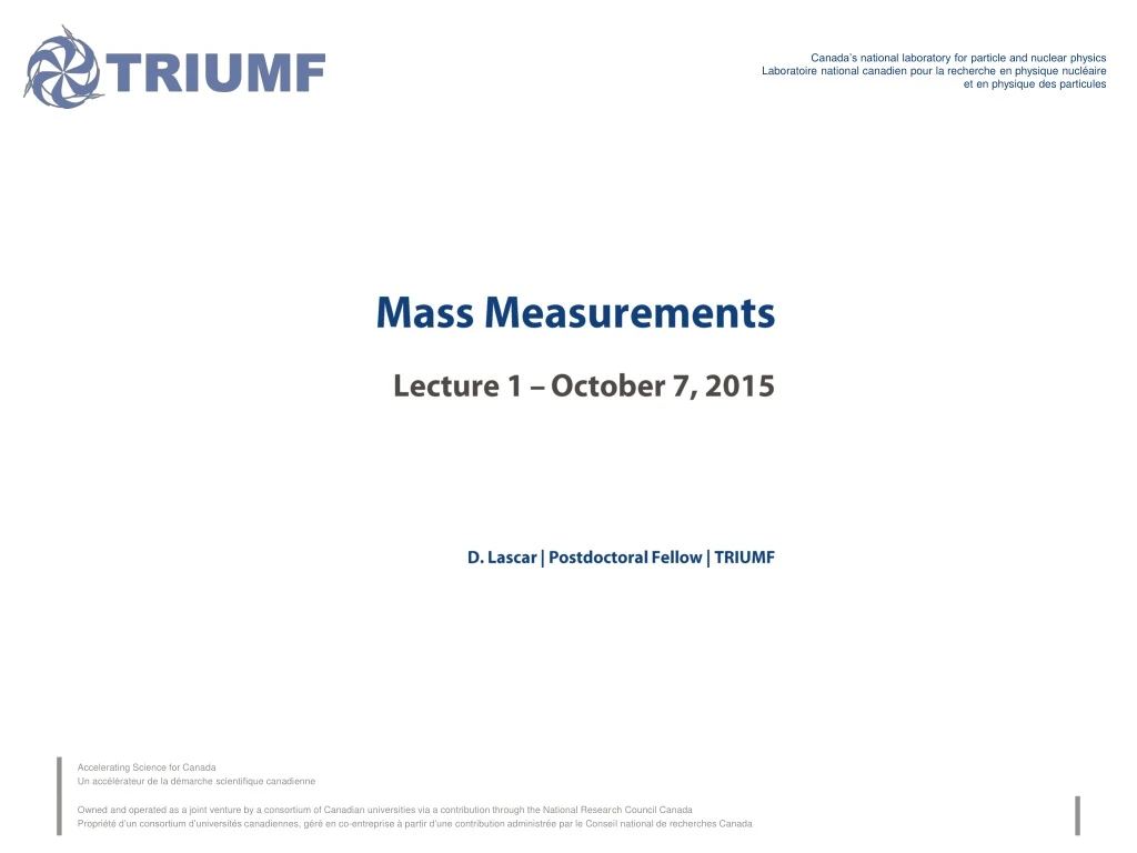 mass measurements