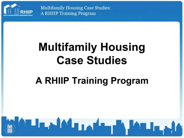 Multifamily Housing Case Studies