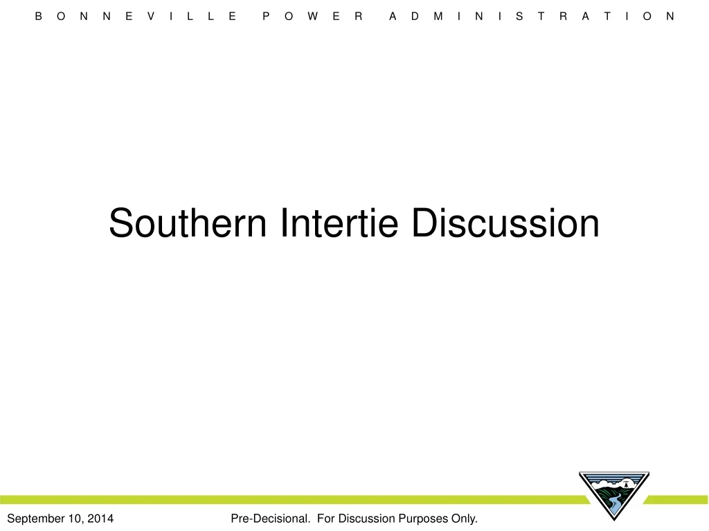 southern intertie discussion