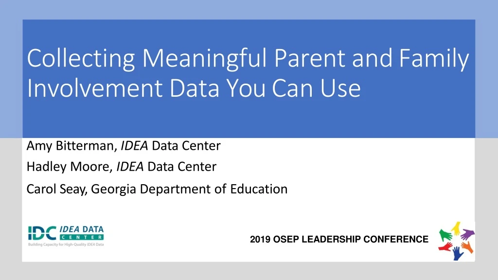 collecting meaningful parent and family involvement data you can use