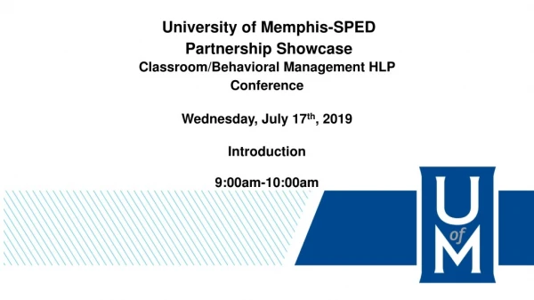 University of Memphis-SPED Partnership Showcase