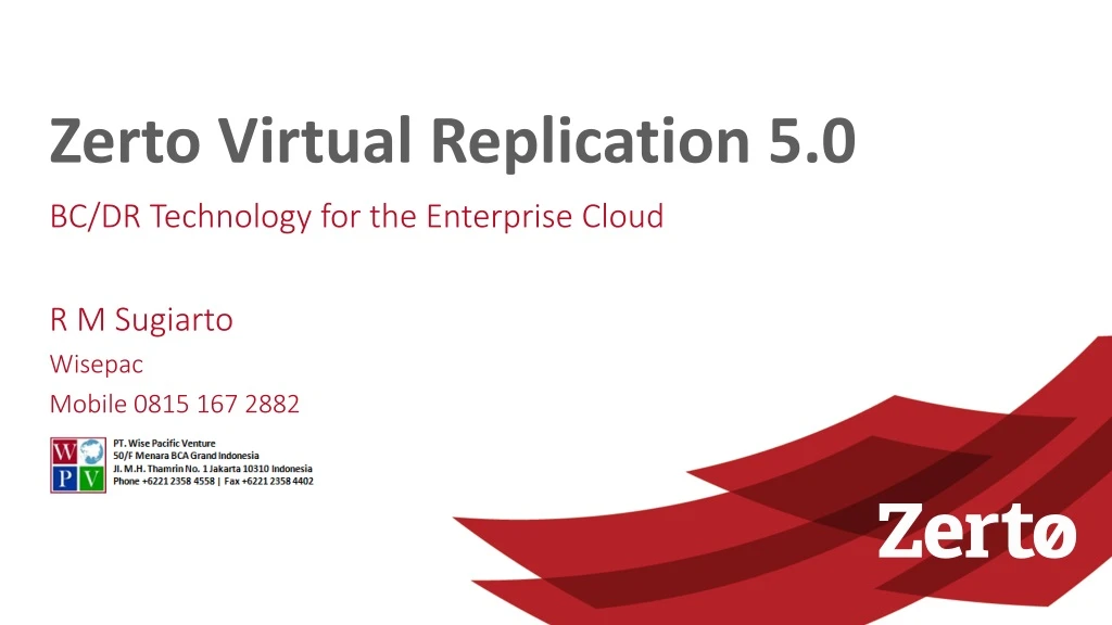 zerto virtual replication 5 0