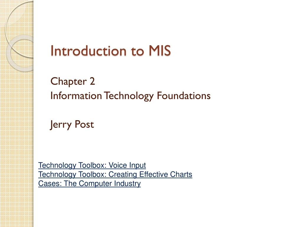 introduction to mis