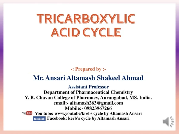 Tricarboxylic Acid Cycle