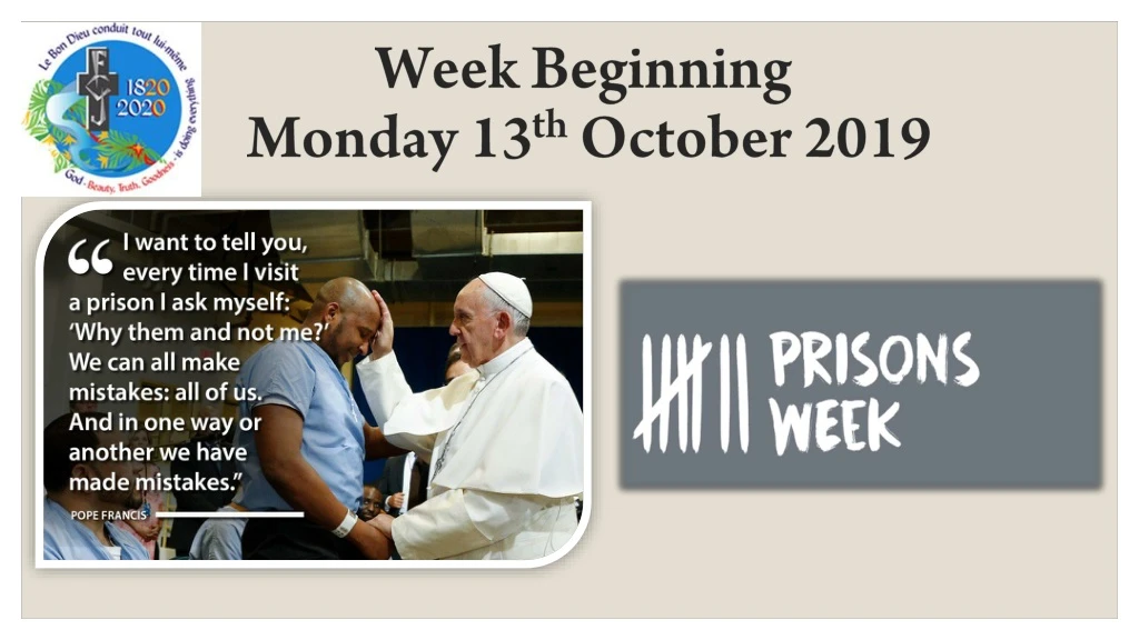 week beginning monday 13 th october 2019