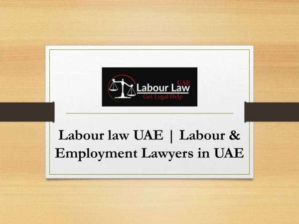 Labour & Employment Lawyers in UAE