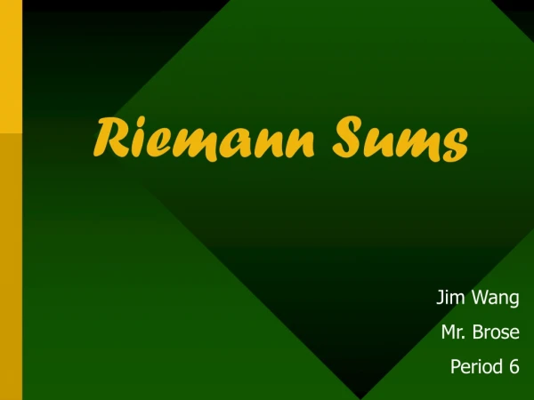 Riemann Sums