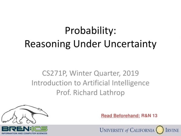 Probability: Reasoning Under Uncertainty