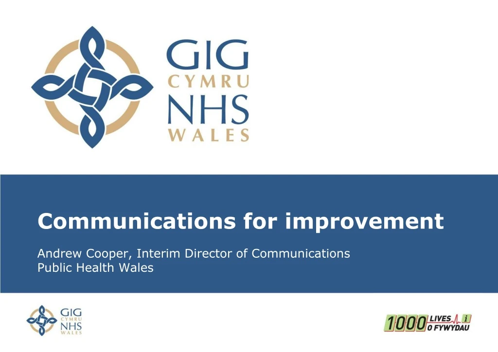 communications for improvement andrew cooper