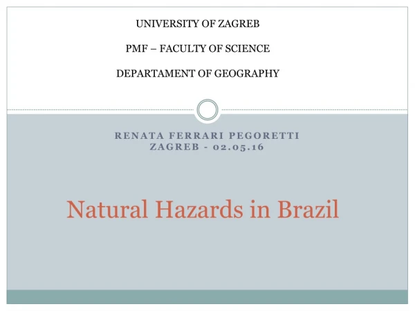 Natural Hazards in Brazil