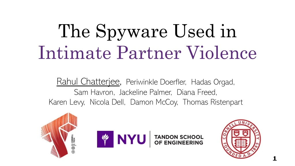 the spyware used in intimate partner violence