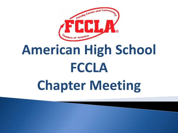American High School FCCLA Chapter Meeting