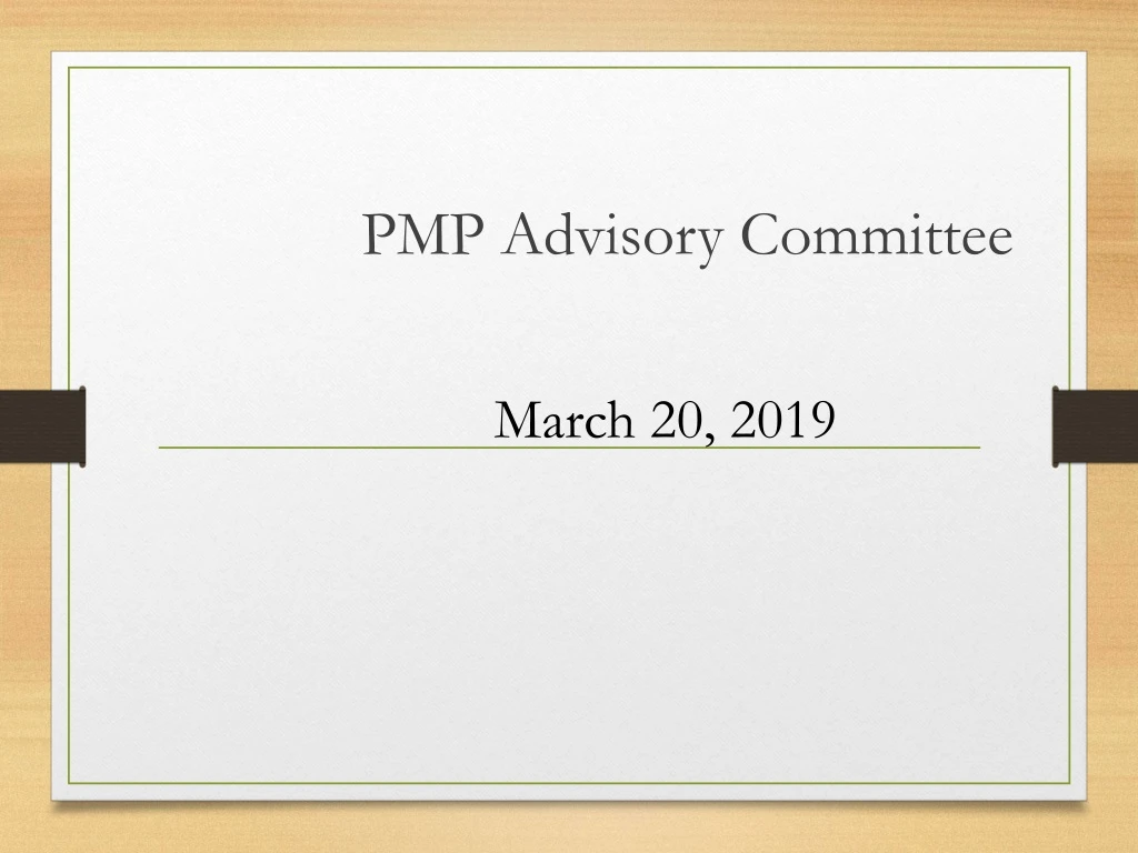 pmp advisory committee
