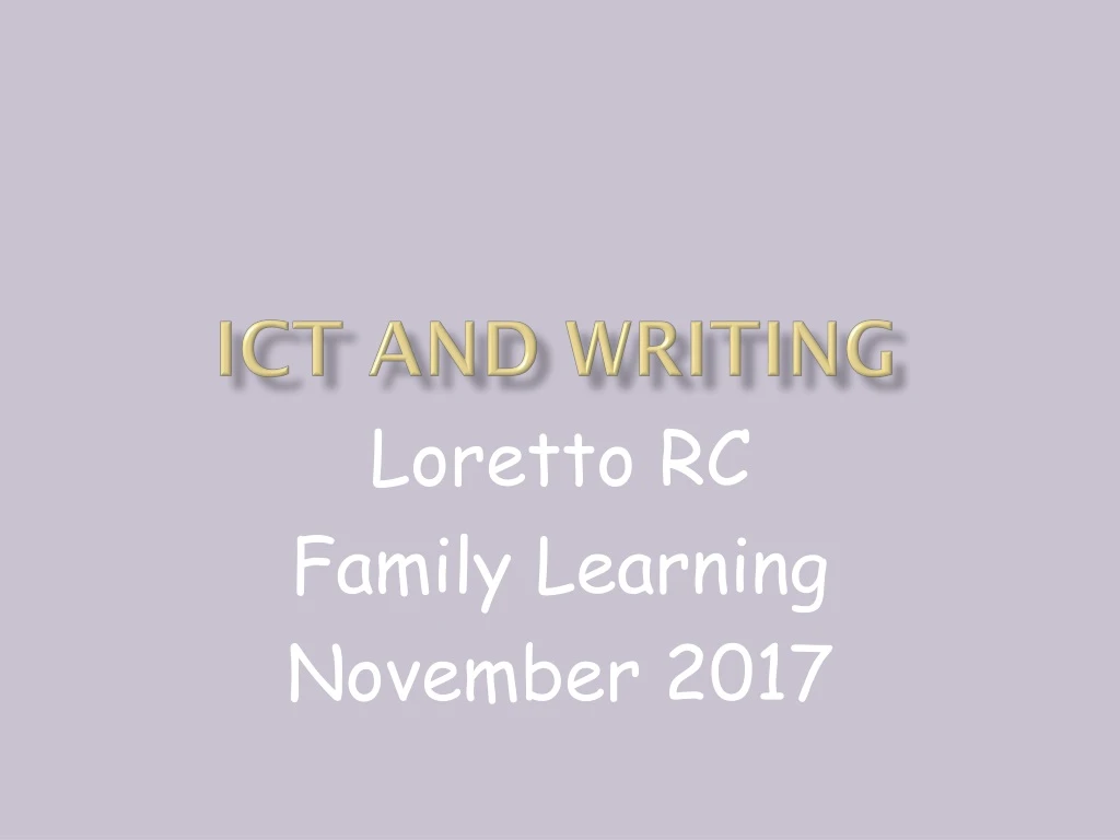 ict and writing