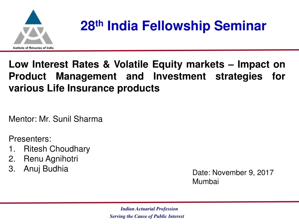 28 th india fellowship seminar