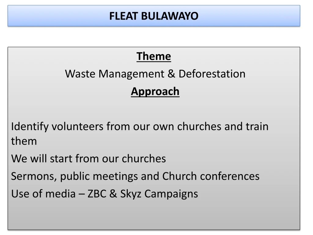 fleat bulawayo