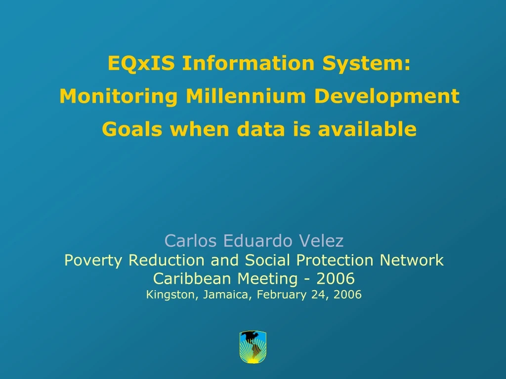 eqxis information system monitoring millennium development goals when data is available