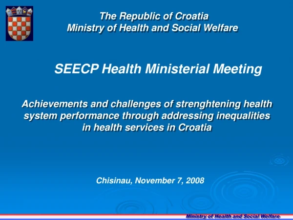 SEECP Health Ministerial Meeting