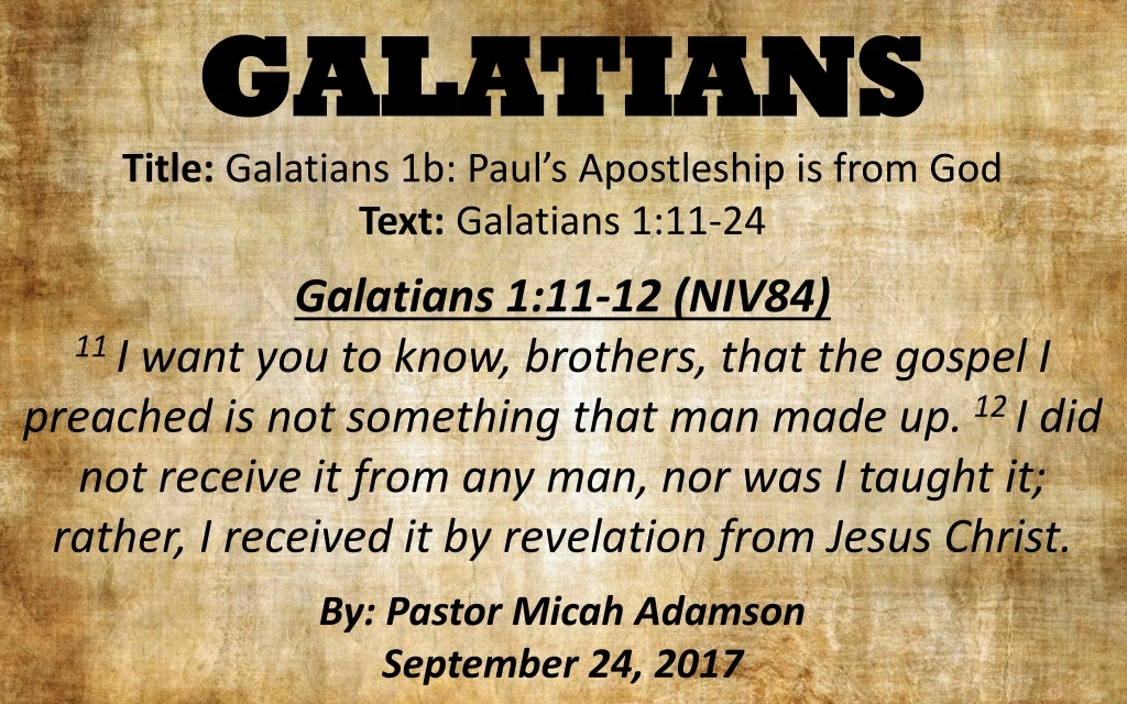 galatians title galatians 1b paul s apostleship