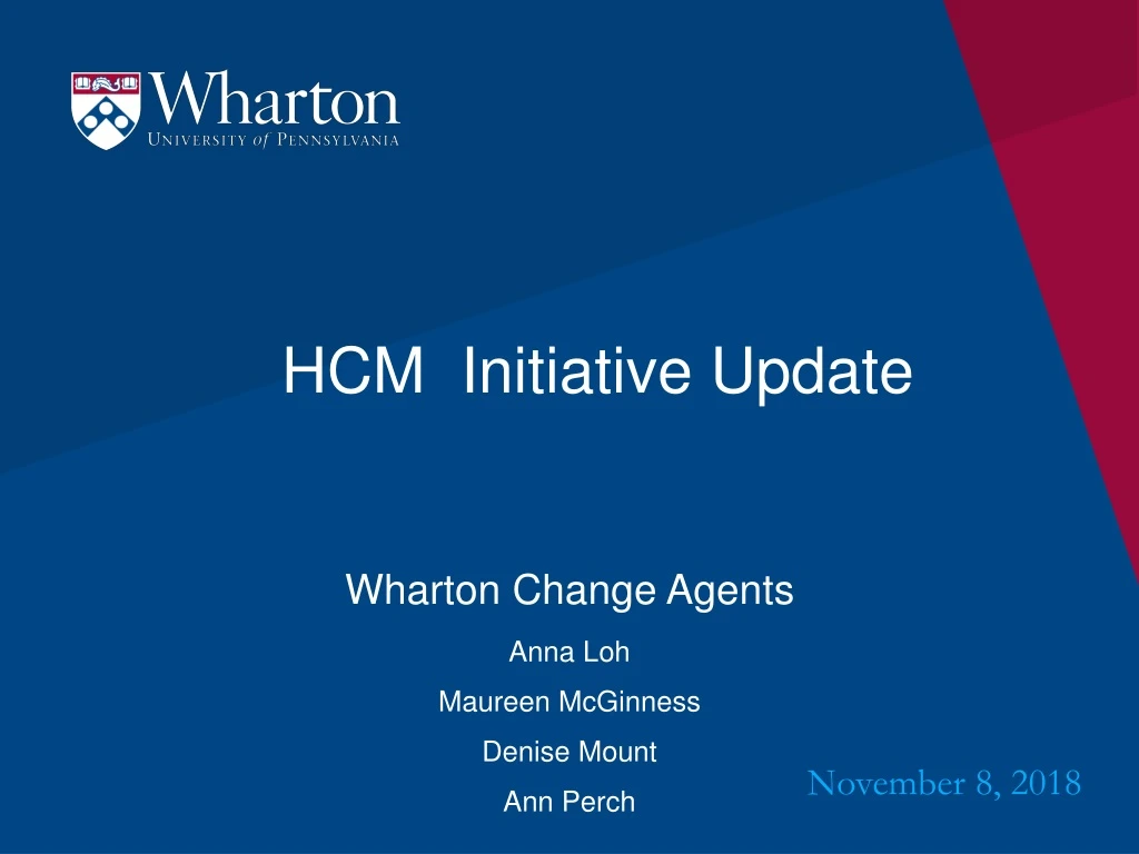 hcm initiative update