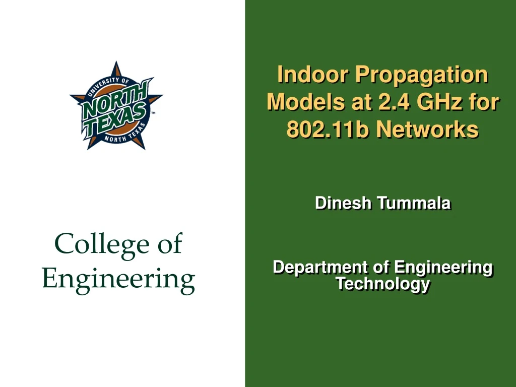 indoor propagation models at 2 4 ghz for 802 11b networks