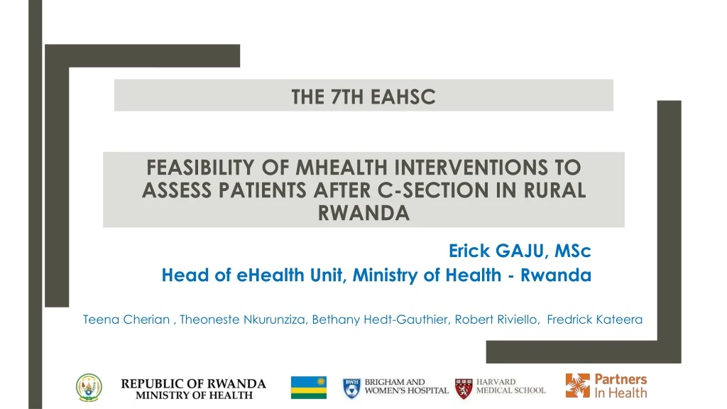 feasibility of mhealth interventions to assess patients after c section in rural rwanda