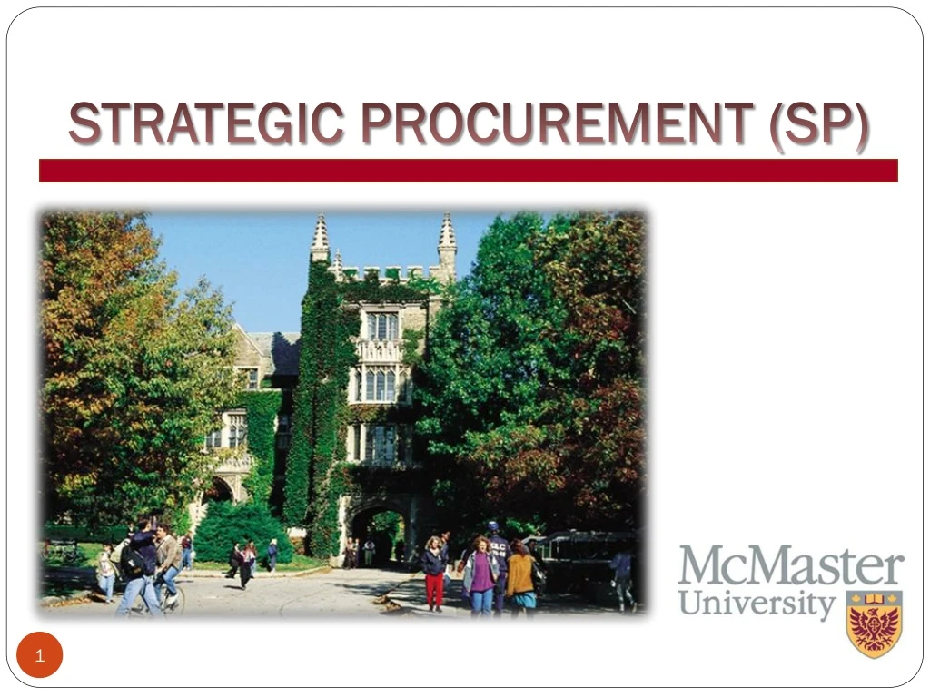 strategic procurement sp