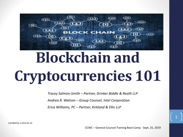 Blockchain and Cryptocurrencies 101