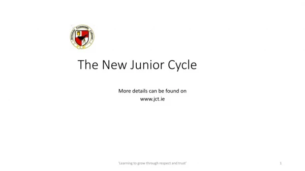 The New Junior Cycle