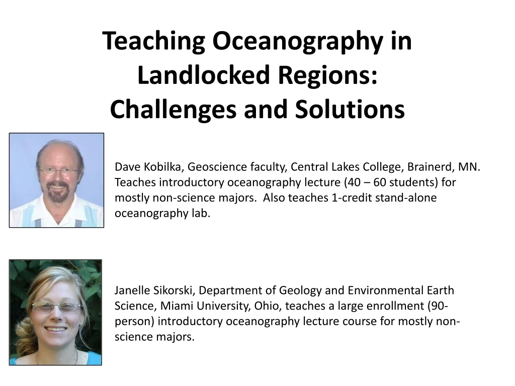 teaching oceanography in landlocked regions challenges and solutions
