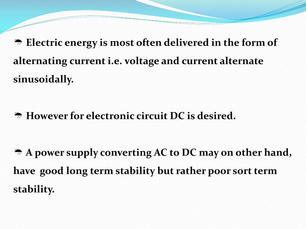 e lectric energy is most often delivered