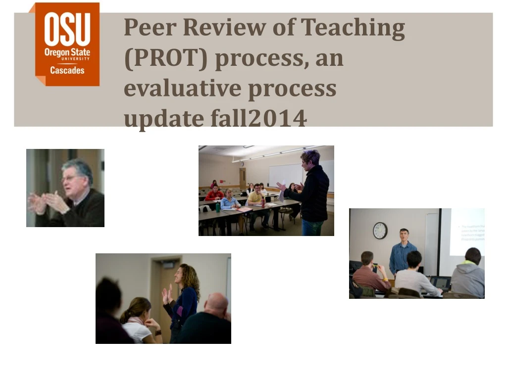 peer review of teaching prot process an evaluative process update fall2014