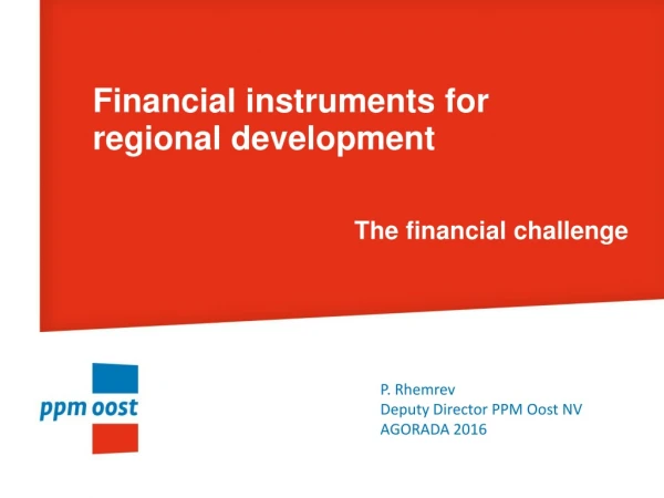Financial instruments for regional development