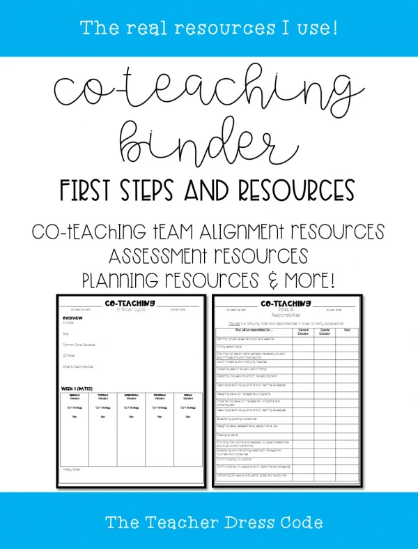 co-teaching binder